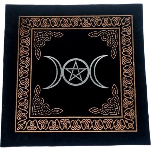 50X50cm Constellations Tarot Card Tablecloth Velvet Divination Altar Cloth Board Games Oracle Card Pad Runes Witchcraft Supplies