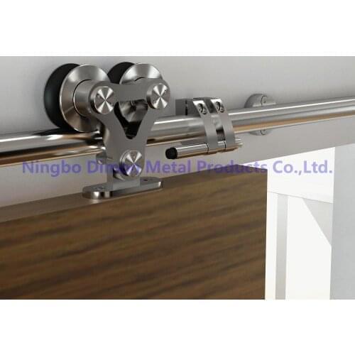 Dimon Fashion SUS 304 Stain High Quality Two Heads Sliding Wooden Door Hardware DM-SDS 7102 (With Soft Close) Without Rail