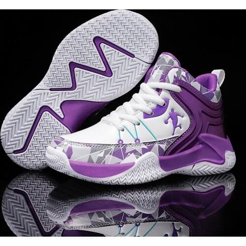 Brand Non-slip Rubber Kids Sneakers Black Boys Basketball Shoes Outdoor Children Sport Shoes Students Basket Trainers Shoes Red