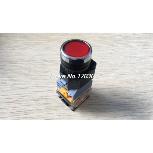 LA38/203 Red LED Indicator DPST NO+NC Momentary Push Button Switch Ui 400V