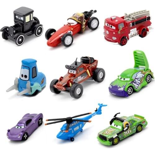 Pixar Cars 3 Lightning McQueen Jackson Storm Mater 1:55 Diecast Metal Alloy Model Car Toy Birthday Christmas Gift Boys