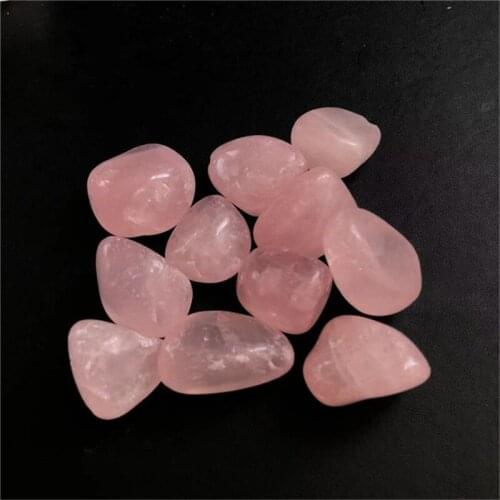 Natural gemstone crystal mixed material rose quartz tumble healing stones for garden decoration