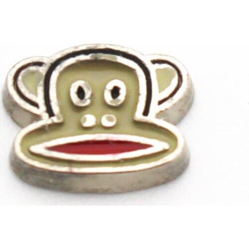 New Arrive 10Pcs/Lot Monkey Floating Charms For Living Glass Lockets Brecelet DIY Jewelry