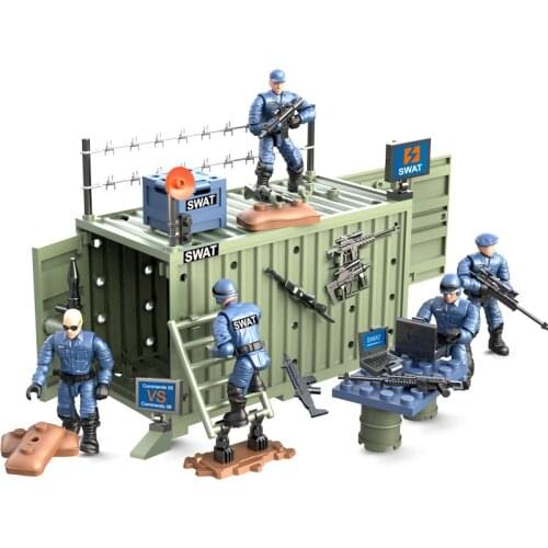 NEW 2021 Military SWAT Figures Army Soldier Model Building Block Weapon Tools Set Screen Bricks Birthday Kids Toys Gifts