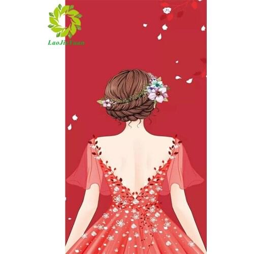 FULL 5D DIY Diamond Painting Cross Stitch kit cartoon girl shadow picture Gifts Round Diamond Embroidery mosaic pattern Home Dec