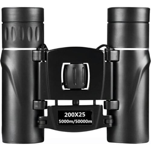 Mini Portable Zoom High Definition Telescope Binoculars Powerful 200x25 Folding Long Range Low Light Night Vision