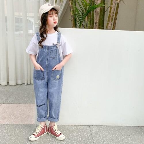 Pteromys Denim Overalls For Girls