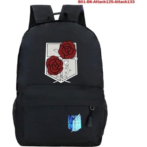 Anime Attack on Titan Printed Backpack Students School Bags Men Casual Rucksack Attack on Titan Backpack For Boys Girls