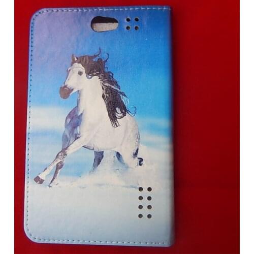 Myslc Tri-folding Printed PU leather case Cover For Irbis TZ713 7 Inch Tablet