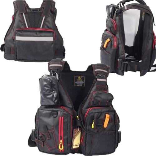 Fishing Outdoor Sport Life jacket Portable Floating Rowing Boat Vest Multi-pockets Waterproof Safety Swimming Safety UtilityVest