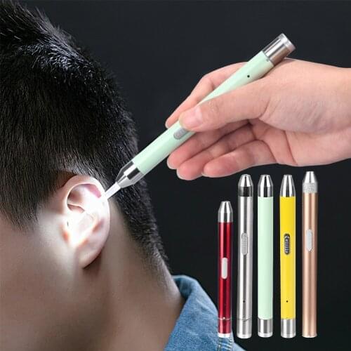 LED Flashlight Light Sticks Care Ear Cerumen Earpick Baby Remover Cleaner Tool Penlight Spoon Cleaning Ear Earwax Curette