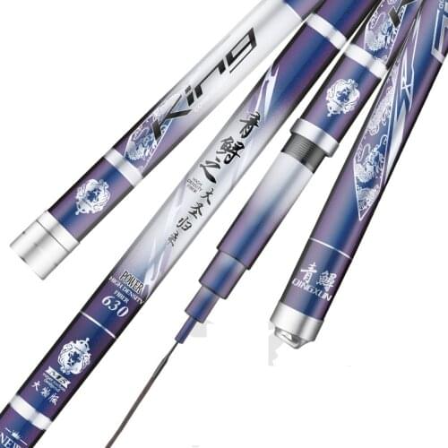 Carbon Fiber Telescopic Wedkarstwo OltaPower Hand Pole 10H Super Hard Taiwan Fishing Rod 2.7M-10M Carp Fishing Canne Black Pit