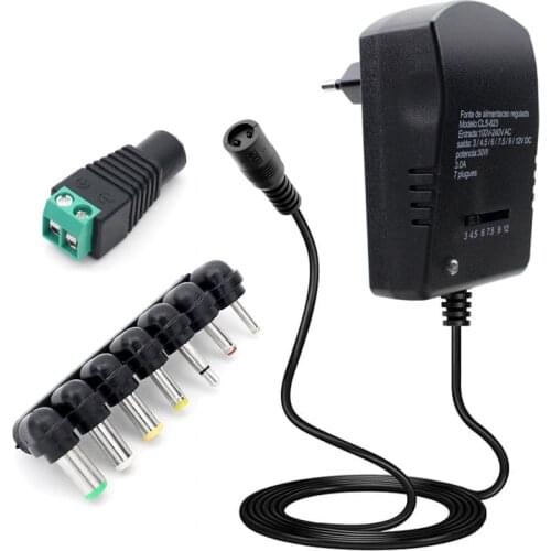 Adjustable Power Adapter Supply AC 220V TO DC 3V 4.5V 6V 7.5V 9V 12V SMPS Power Transformer DC Female Connect LED Strip Light