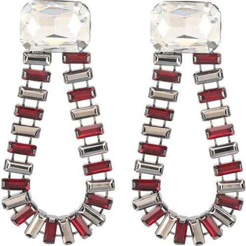 Hot Sale 3Colors Rhinestone Dangle Earrings for Women Fashion Jewelry Bohemian Ladys' Collection Earrings Accessories