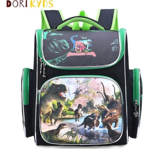 DORIKYDS New Bag for School Children School Backpack Boys 3D Animal Dinosaur Knapsack Kids Satchel Space School Bags Mochila