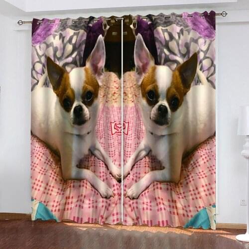 3D Curtain Custom Two Cute Little Animals Photo Blackout Shade Window Curtains Curtains For Children Room