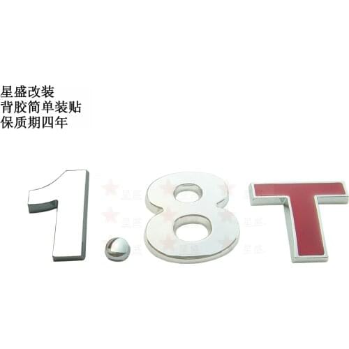 1 Pcs 3D Trunk Car Decals Sticker Emblem Sticker Badge 3D LOGO 1.4T 2.0T 1.8T 2.4T 3.0T V6 RS Car Styling