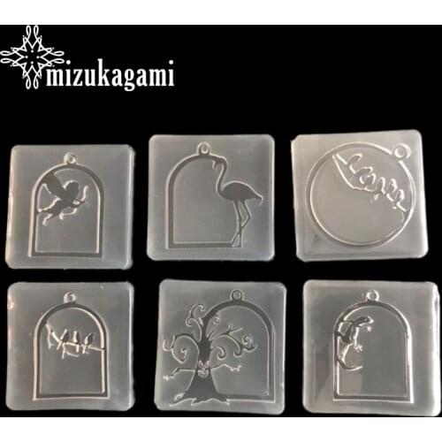 1pcs UV Beautifully Resin Jewelry Liquid Silicone Mold Cage Charms Pendant Molds For DIY Intersperse Decorate Making Jewelry