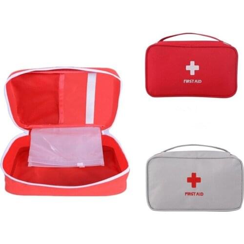 1pc 23x13x7.5cm Outdoor Sports Camping Emergency Bag First Aid Kits Medical Pouch Rescue Empty Bag for Househld Travel Survival