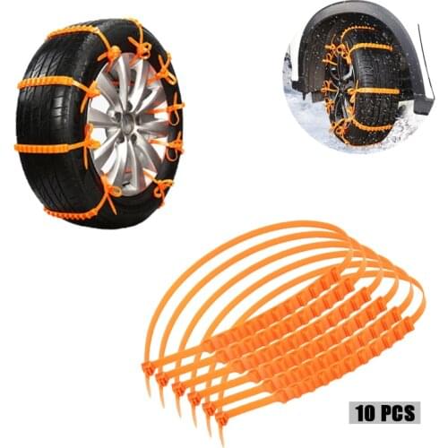 Snow Chains 10Pcs Car Winter Tire Wheels Snow Tire Anti-skid Chains Wheel Tyre Cable Belt Winter Outdoor Emergency Chain