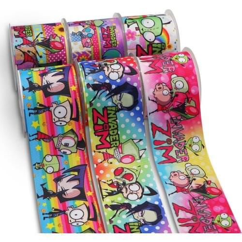 10 Yards 3inch 75mm Cartoon Printing Grosgrain Ribbon For Hair Bows DIY Crafts Handmade Accessories 56347