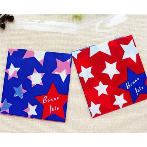 100Pcs Fashion Stars Party Style Candy Packing Bag,Self-adhesive Plastic Bags,Baking Package Bags,Small Jewelry Packaging Bags