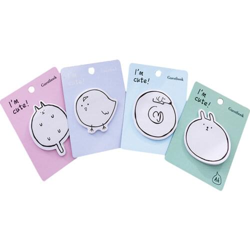 1pack/lot Cute Creative Carry-on Animal Cartoon N Times Post Notes Four Selections Notebook Stationery