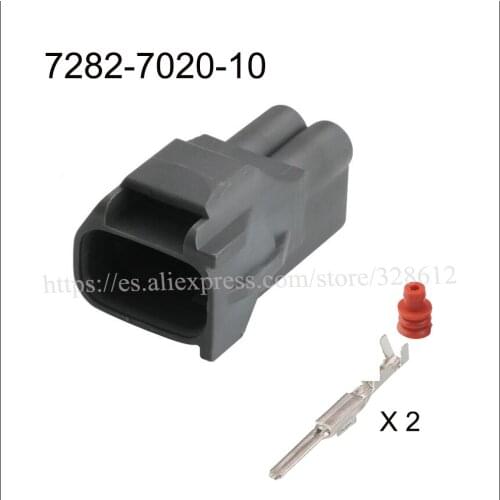 7282-7020-10 car wire male cable Waterproof sheath 2 pin connector automotive Plug socket include terminal and seal DJ7025E