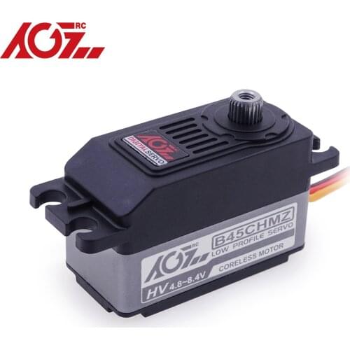 AGFRC B45CHMZ Titanium Gear HV 14KG 0.086Sec Fast Speed Short Case Low Profile Coreless Servo for 1/12 1/10 RC Touring Cars