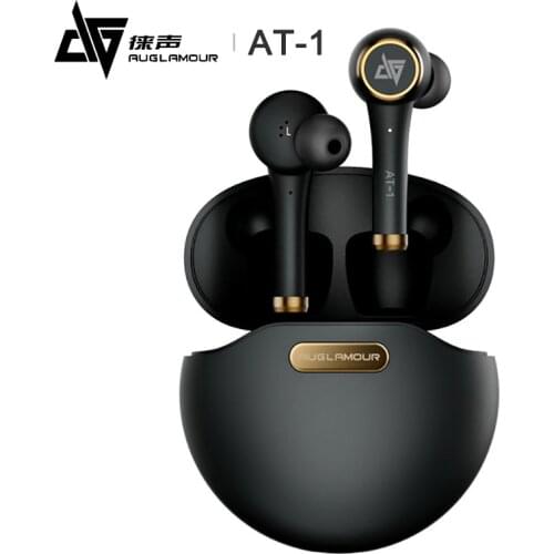AUGLAMOUR AT-1 TWS Ture Wireless Bluetooth 5.0 Dynamic driver In-ear earphone with IPX5 Waterproof Smart touch AT1