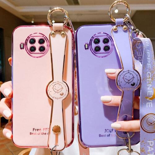 Wristband Holder Case For Xiaomi Mi10T Lite Cover Shell For Xiaomi Mi10T Shockproof Case Mi9 Mi10 Mi9T Mi8 Lite Pro Funda Luxury