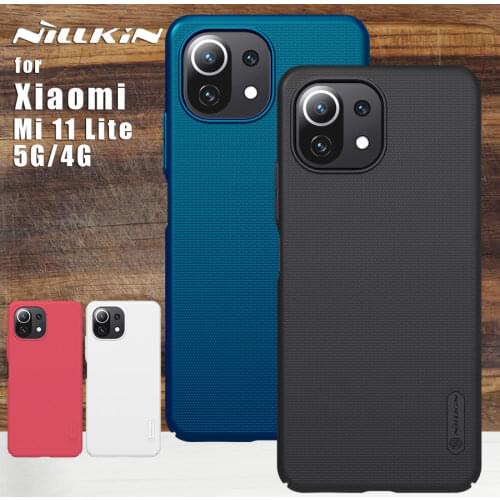 Nillkin case for Xiaomi Mi 11 Lite 5G 4G case Frosted full 360 Phone Case Protective Back Cover For Xiaomi Mi11 Lite 5G