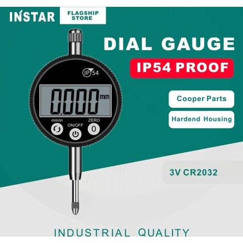INSTAR Digital Dial Indicator 0-12.7mm 0.01mm IP54 Oil Proof Electronic Dial Gauge 0-25.4mm 0.001mm Micon Industrial Quality