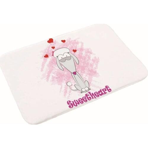 Flannel Printed Cartoon Mat Mat Bedroom Bathroom Home Water-Absorbing Anti-slip Carpet Mats front door mat