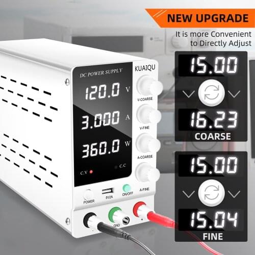 120V 3A USB DC Switching Power Supply Lab Adjustable Voltage Regulator 30V 10A Stabilizer Switch Bench Power Source