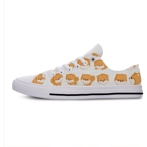 Pomeranianr Animal dog Pets Cute Harajuku Lightweight Classic Canvas Shoes Men Women Casual Breathable Sneakers