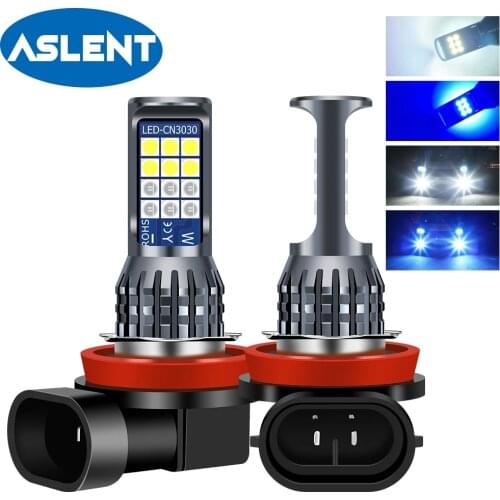 2x 1800LM 9005 H8 H11 LED Fog Lights Bulb 12V 24V HB3 HB4 9006 LED Bulbs 6000K cold White Car Fog Lamp Double Color Dual Mode