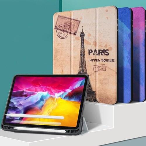 For Apple IPad Pro 12.9 Case Stand Smart Cover 2018 2020 Magnetic Slim Trifold Case A2229 A2069 2232 2233 Pencil Holder Support