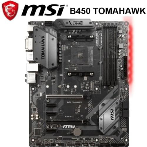 MSI B450 TOMAHAWK Motherboard AMD B450 DDR4 AM4 Original Desktop MSI B450 Mainboard Socket AM4 DDR4 AMD B450 PCI-E 3.0 Used