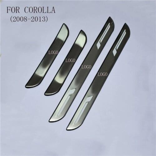 FIT For Toyota Corolla 2008-2013 Stainless Steel Door Sill Protector Pedal Scuff Plate Cover Trim Car Styling 4Pcs