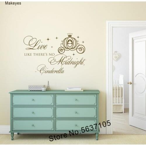 Makeyes Princess Wall Decal,Home and Bedroom Dacals,Wall Stickers,Gift,Baby Girl Q386