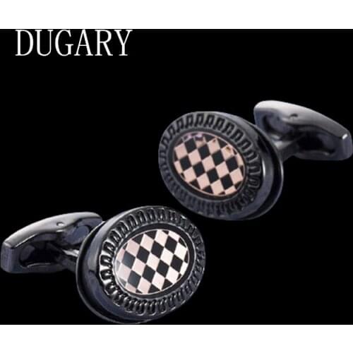 DUGARY Luxury shirt cufflinks for mens Brand cuff buttons cuff links gemelos Round wholesale wedding abotoaduras Jewelry