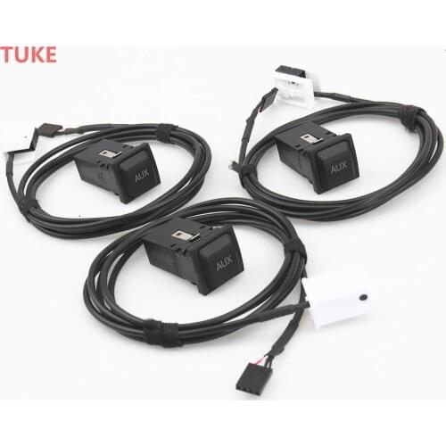 RWSYPL 3 Set AUX Lnput Connection Cable & Audio Input Auxiliary Interface Switch Socket For Golf MK5 6 Scirocco 5KD 035 724