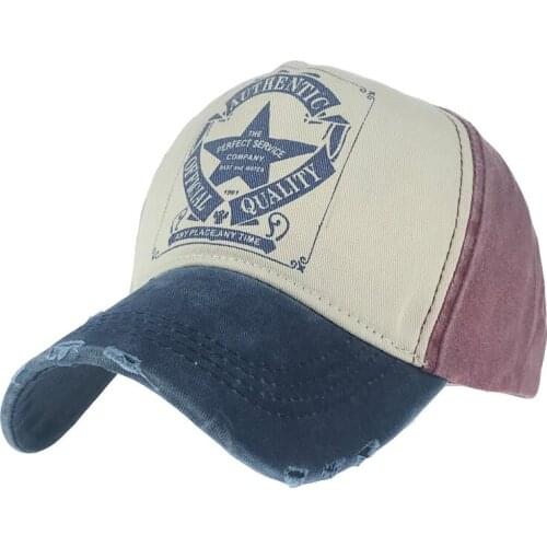 Five Star Vintage Baseball Cap Trucker Hat Washed Multicolor Cotton Caps Hip Hop Hats Adjustable For Men And Women