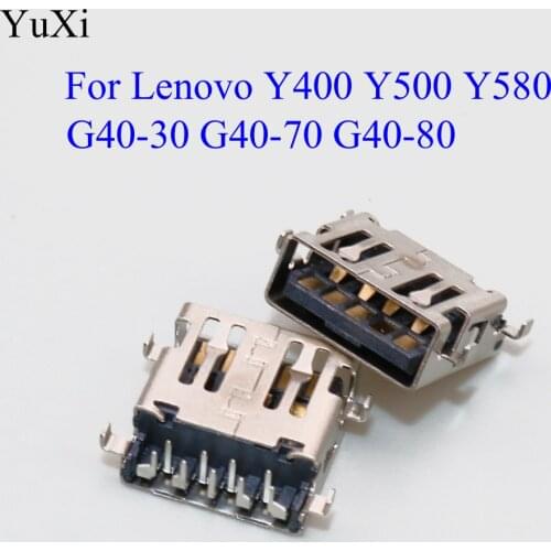 YuXi USB 3.0 Jack Socket Port Connector 90-degree in-line for Lenovo Y400 Y500 Y580 G40-30 G40-70 G40-80 Female Socket