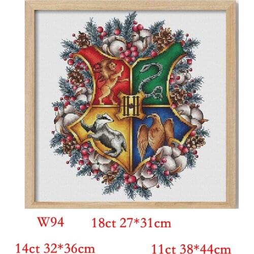 Winter Hogworth Cross stitch Cotton Material Pack 11CT 14CT 18CT DIY hand embroidery