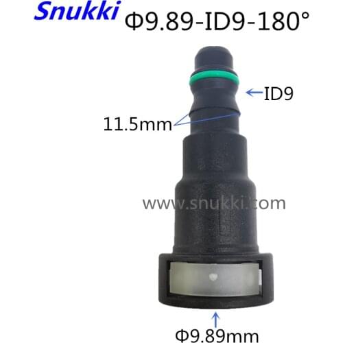 9.89mm ID8 ID9 auto Fuel line quick connector with U clip clock oil pump female connector for car two 2pcs a lot