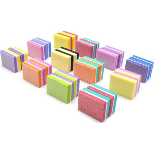 200 X Sponge Nail File Block Mini Nail Files Buffing Sanding 100/180 Salon Nail Art Tools Double Color Lime a ongle Manicure New