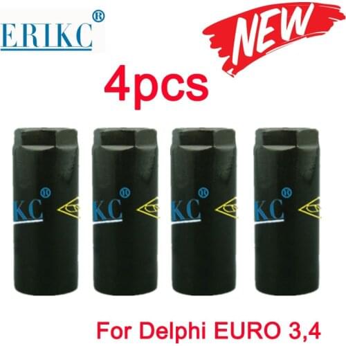 4pcs Euro 3 Euro 4 For Delphi Auto Fuel Pump Injector Nozzle Cup Nut 9308-002E Fuel Common Rail Injector Nozzle Cap Solenoid Nut