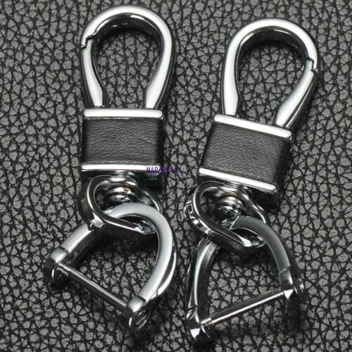 2020 High Quality Keyring Keychain Genuine Leather Men Woman Simple Key chains Holder Keyfob For Car Accessories Gift Bag Buckle